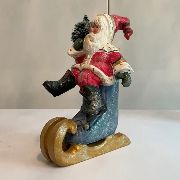 Santa Claus on an Ice Skate Decoration