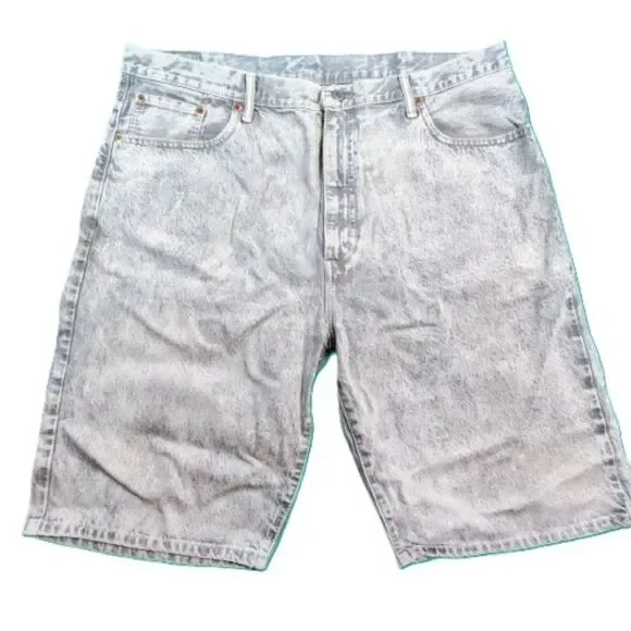 Levi’s 569 Loose Fit Denim Shorts Men’s W40 Acid Wash Long Length Vintage Style