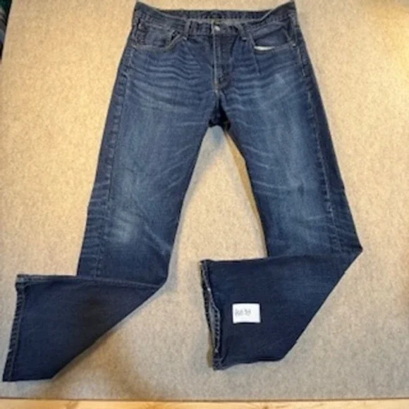 Levis 527‎ Slim Bootcut Jeans Mens 36x32 Dark Wash Denim Blue Low Rise 527-0511