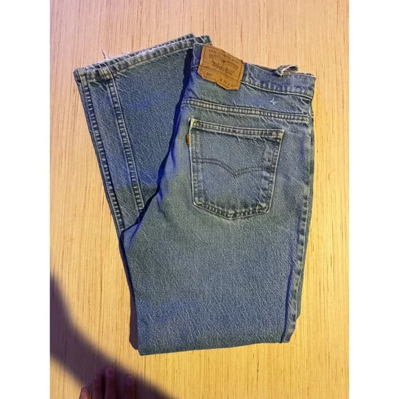 Vintage Levis 517 Orange Tab Mens 36x30 Blue Jeans Bootcut 1980s denim 38