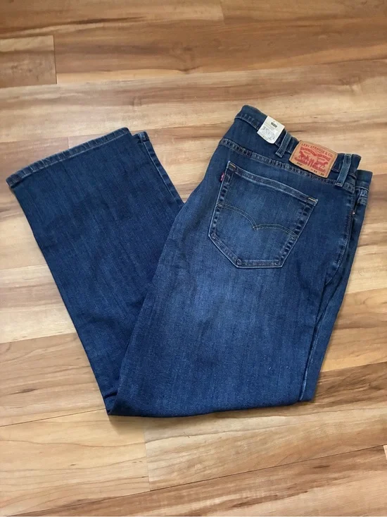 Men’s Levi's Dark Blue Straight Jeans - Classic Five-Pocket 44x30
