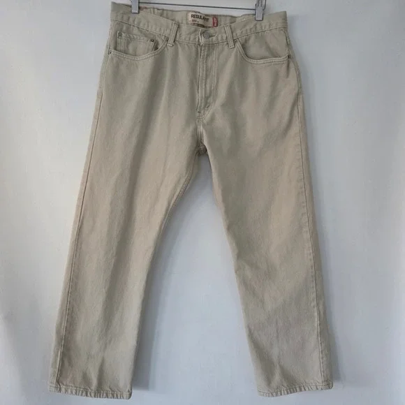 Levi's 505 khaki tan jeans regular fit mens‎ size 38x30