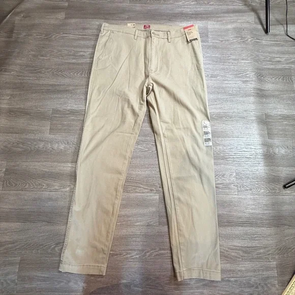 Levis XX Chino Standard Taper Pants Mens 38x34 Tan Khaki Stretch Twill