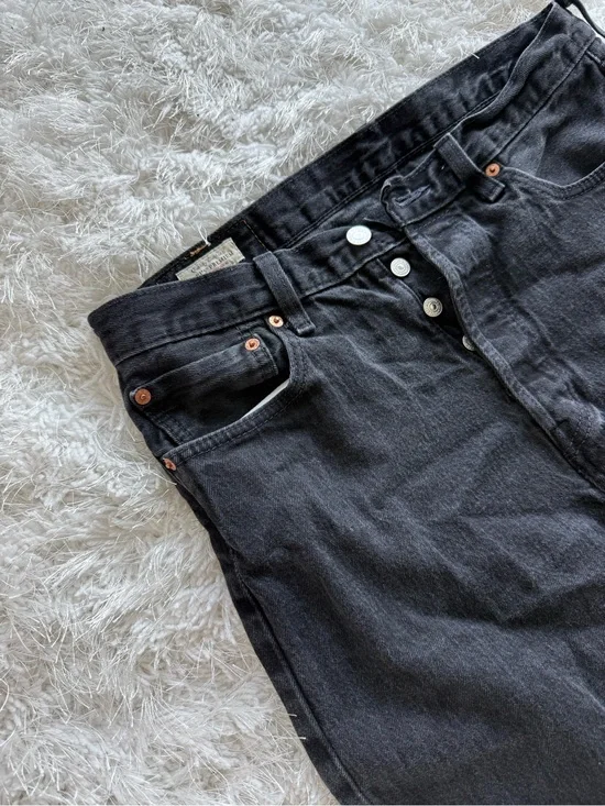Classic Black Button-Fly Jeans
