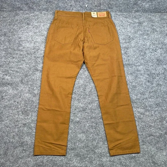 Levis Middy Straight Pants Mens 30x30 Brown Tobacco Mid Rise A46900384 NEW