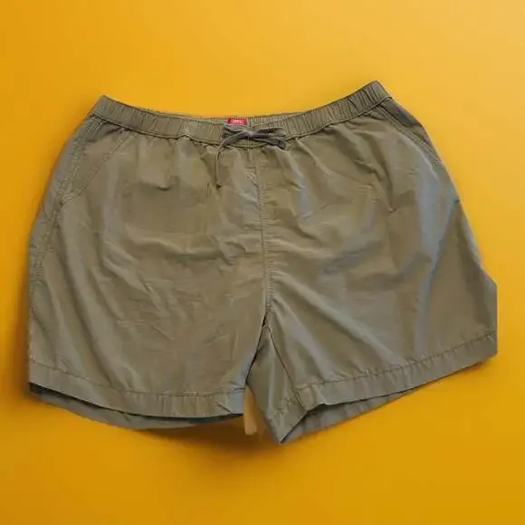 Mens Olive Green Drawstring Shorts XXL Lightweight Casual Elastic Waist W38-40”