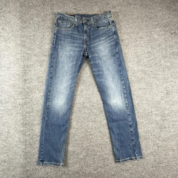 Levis 502 Jeans Mens 29x32 Blue Regular Fit Tapered Leg Medium Wash Denim