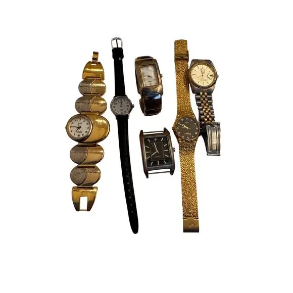 Lot of 6 Vintage Watches Assorted Brands For Parts or New Batteries