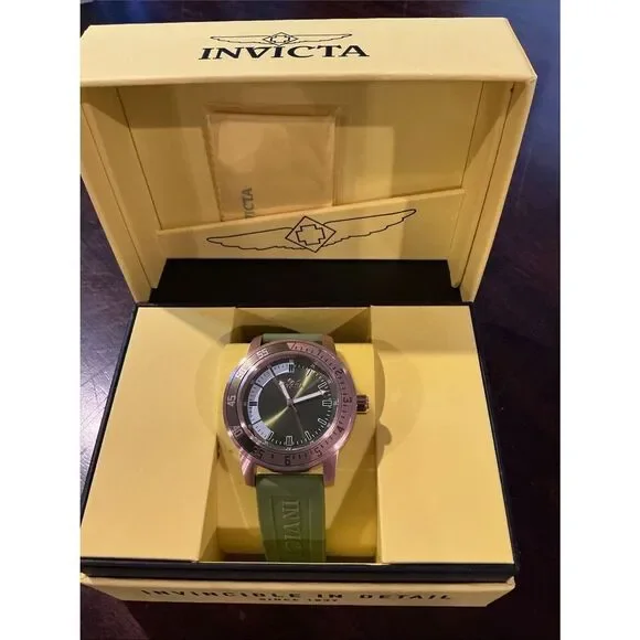 Invicta Olive Green Dial with Rose Gold-Tone Case Men's Swim Watch 35685