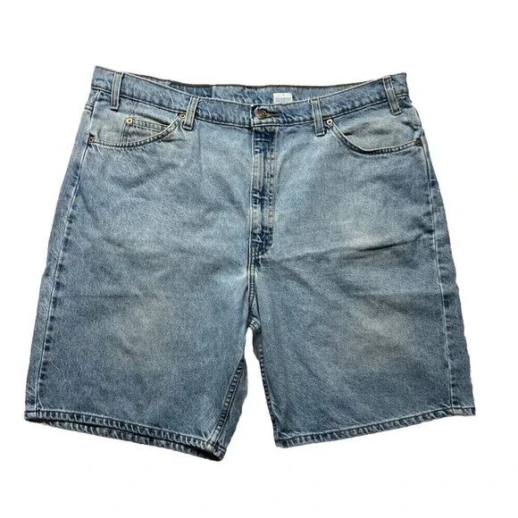 VTG 90s Levis 550 Relaxed Denim Jean Shorts Jorts Size 42 Orange Tab Baggy Loose