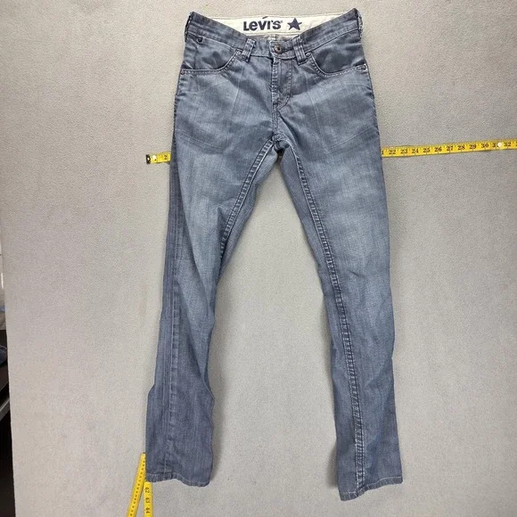 Vintage Levis Blue Star Jeans Mens 29x34 Blue Zip Fly Engineered Medium Wash