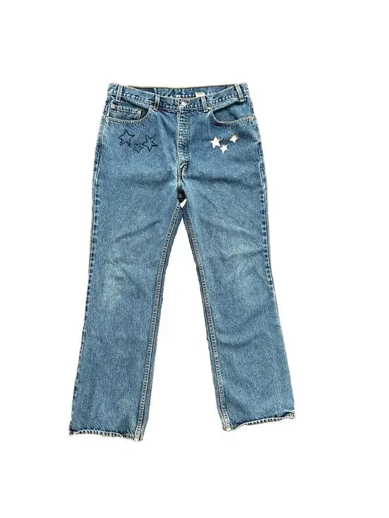 Levis 517 Vintage 90s USA Orange Tab Bootcut Flare Blue Jeans 38x32 Act 35x30