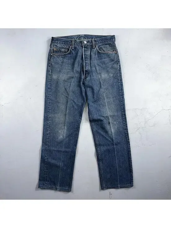 Levis 501 Vintage 80s USA XX Straight Leg Jeans Blue Light Wash 36x40 Act 32x29