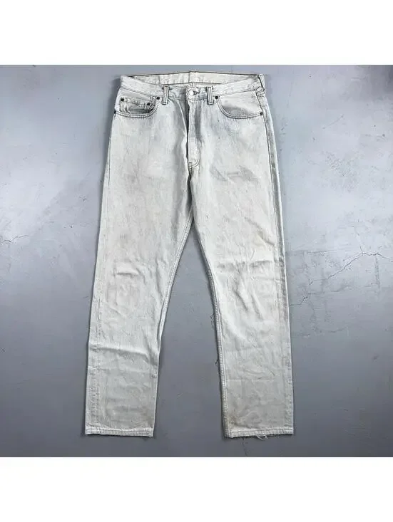 Levis 501 Vintage 90s Y2K XX Straight Leg Jeans Blue Light Wash 34x36 Act 33x31