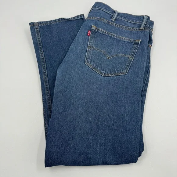 Levi's 505 Jeans Regular Fit Straight Leg‎ Denim Blue Jeans 40 x 32