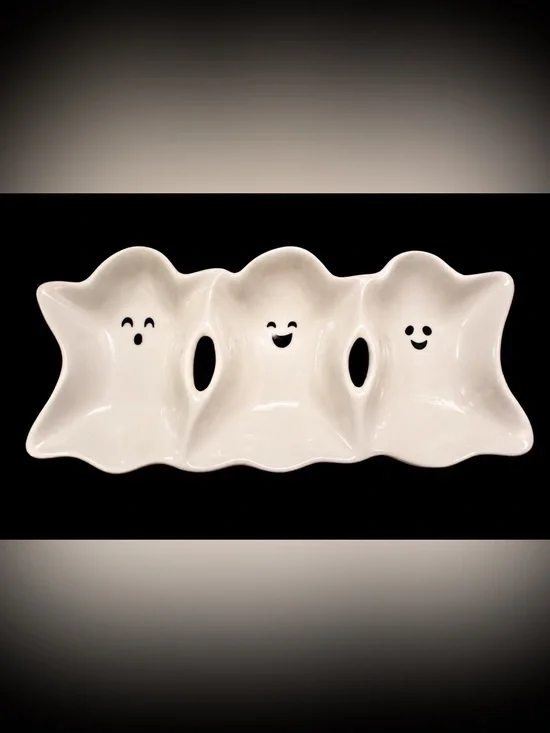 NWT Adorable Ceramic Ghost Candy Dish, Catchall For Keys, Jewelry & More 👻🎃💫