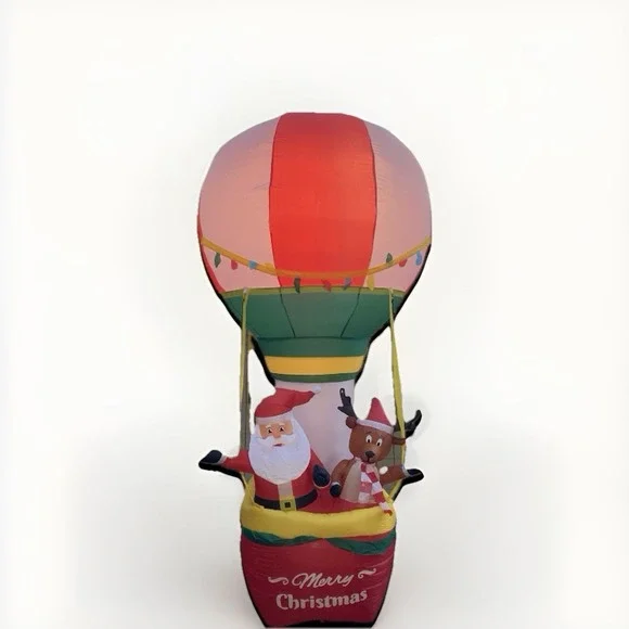 10' Inflatable Santa Hot Air Ballon / LED Light / Reindeer / Christmas Yard