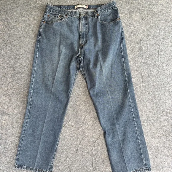 Levi's 505 Jeans Mens 38x29 (36x29) Reg Fit Straight Leg Denim Med Wash Batwing
