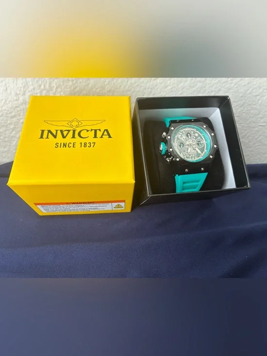 Invicta Turquoise and Black Men's Chronograph Watch