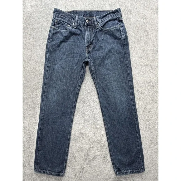 Levis 514 Jeans Mens Measured 33x28 Blue Straight Leg 100% Cotton‎ Pants Casual