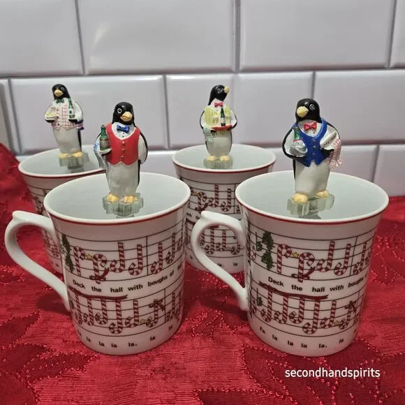 Deck The Halls With Penguins And Candy Canes. Dip Cups And  Spreaders  Christmas