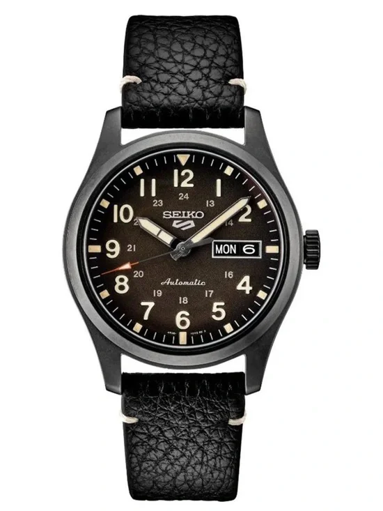 SEIKO 5 FIELD SPECIALIST STYLE SRPG41K1 BROWN DIAL LEATHER WATCH