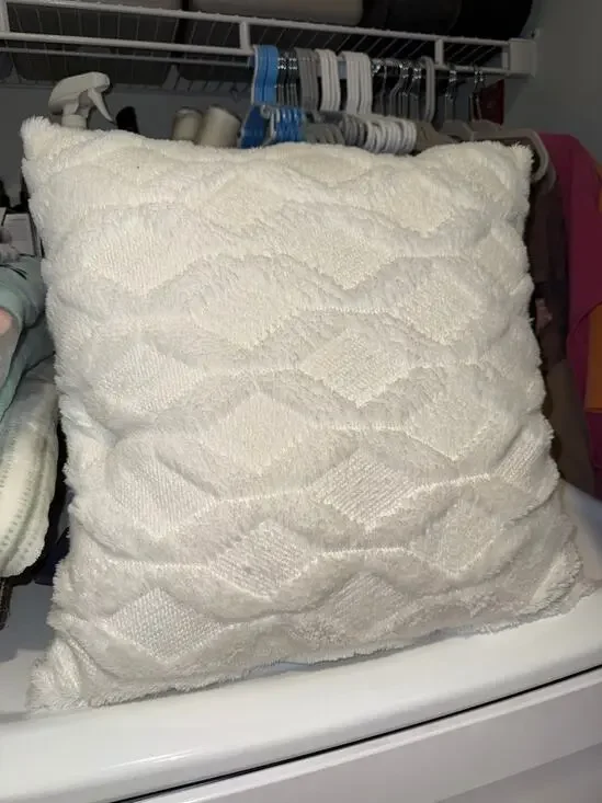 Amazon Plush Chevron Throw Pillow - Cream and Black