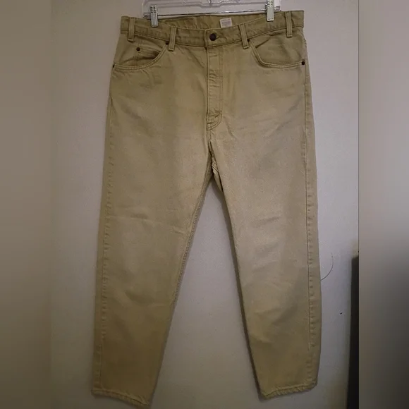 VTG Levi's Men's 550 Straight Jeans in Tan 1995 Sz‎ 38 L 30