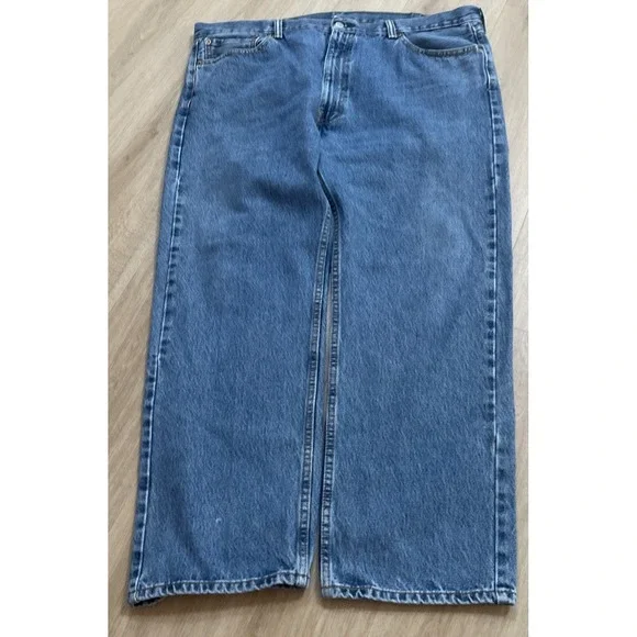 Levi's 505 Denim Jeans Men's 42x30 Regular Fit Straight Leg Med Wash Relaxed