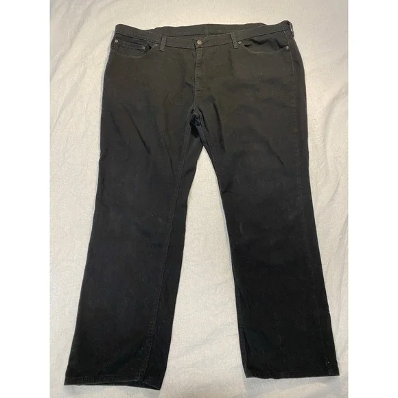 Levi's 541‎ Athletic Fit Jeans Mens 46x32 Black Stretch Denim WaterLess