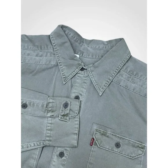 Levi Strauss & Co Jacket Mens XL Sage Green‎ Heavyweight Shirt Jacket