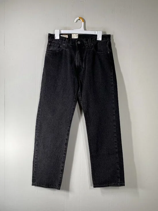 Levi's Premium 555 Relaxed Straight Denim Jeans Men's 30 x 30 Mid Rise Black NWT