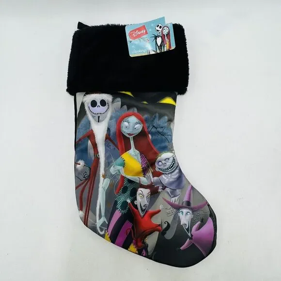 Disney The Nightmare Before Christmas Stocking Santa Jack Black Holiday New