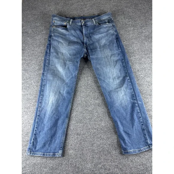 Levi's 505 Mens Straight Fit Stonewash Blue Denim Jeans All Sizes Reg 42x30