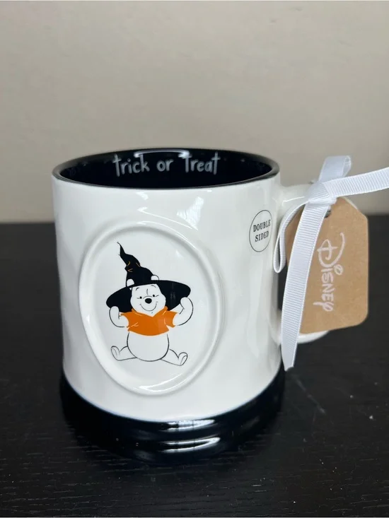 NEW Rae Dunn x Disney Winnie the Pooh Halloween Witch ‘Trick or Treat’ Mug