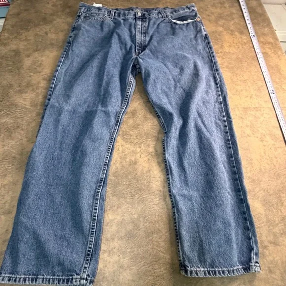 Levi's 505 Regular Fit Jeans‎ Mens 46x32 Blue Straight Leg Denim 4996