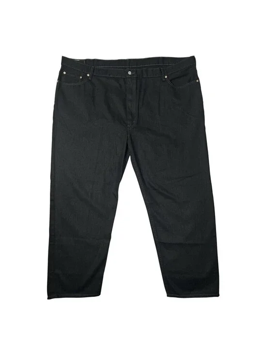Levis 550 Relaxed Fit Tapered Leg Jeans Big&Tall Black Denim 54x32 100% Cotton