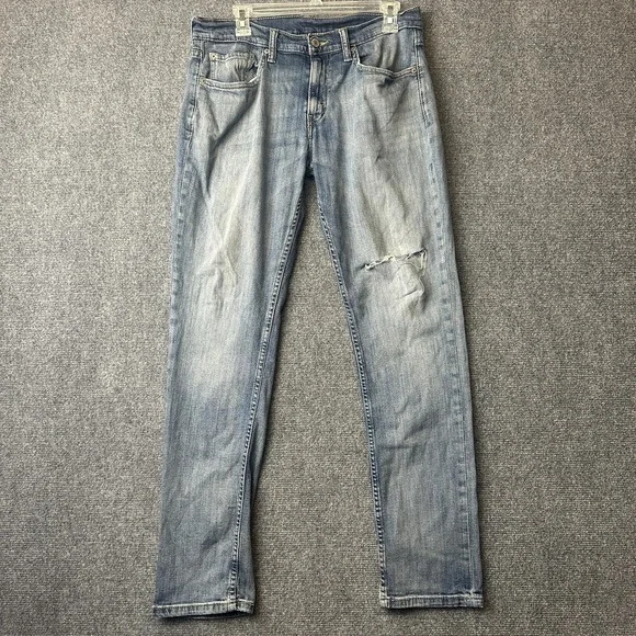 Levi's‎ 511 Jeans 32x32 Light Wash Denim Slim Straight Distressed Casual