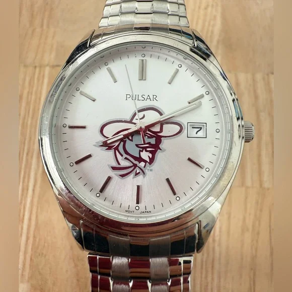 Pulsar mens eastern Kentucky colonels stainless steel watch NEW BATTERY