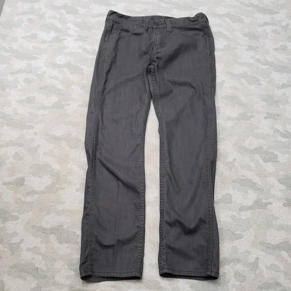 Levi's 513 Jeans Mens 32x30 Gray Slim Stright Stretch