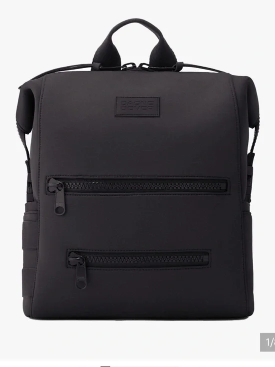 Dagne Dover Black Men's Backpack with Dual Front Zips