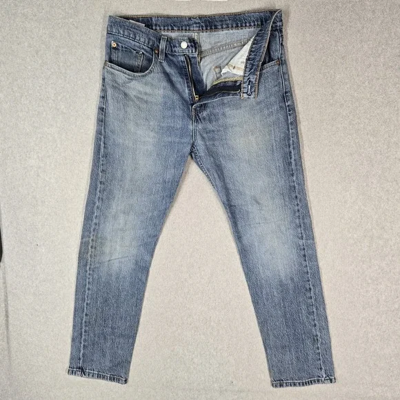 Levi's 502 Men Jeans 32X30 Blue Denim Straight Grunge 28