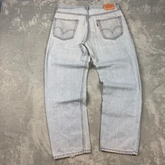 Levi-s Men's Blue and Grey Jeans