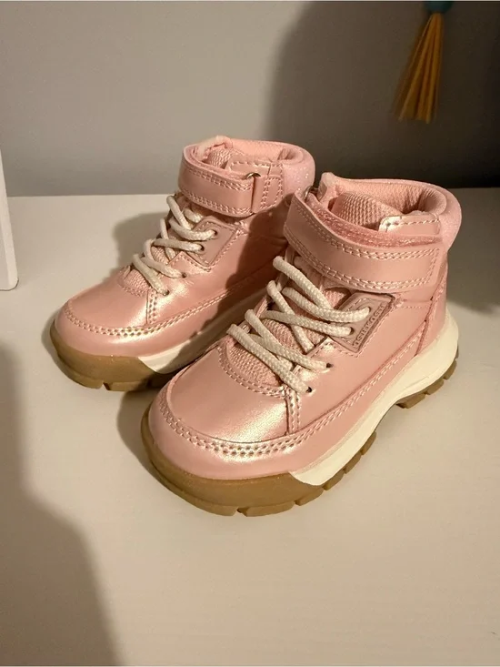 Toddle Girl- OshKosh B'gosh Pink Metallic High-Top Kids Boots