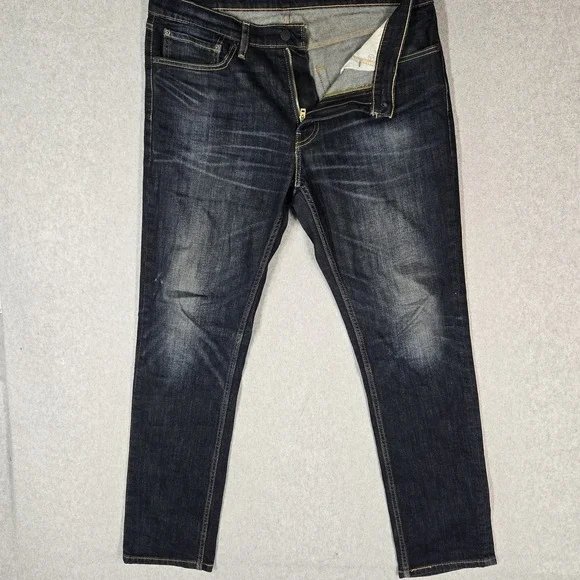 Levi's 511 Men Jeans 34X32 Dark Blue Denim Slim Fit 31