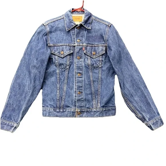 Vintage 70's Levi's‎ Jean Trucker Denim Jacket Mens 38L 71205 0217 Made In USA