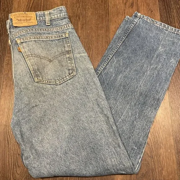 Vintage Levi’s 509 Orange Tab Men’s Denim 36 x 32 Jeans; Made In USA Medium Wash