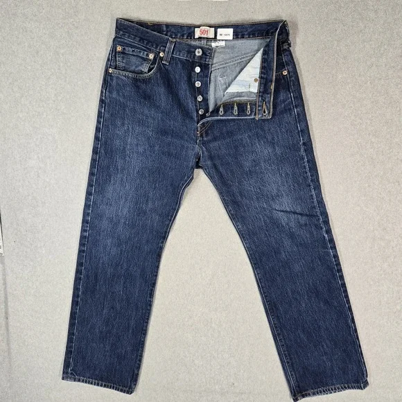 VINTAGE Levi's 501 Men Jeans 34X29 Blue Denim Original Fit Straight Leg Y2K