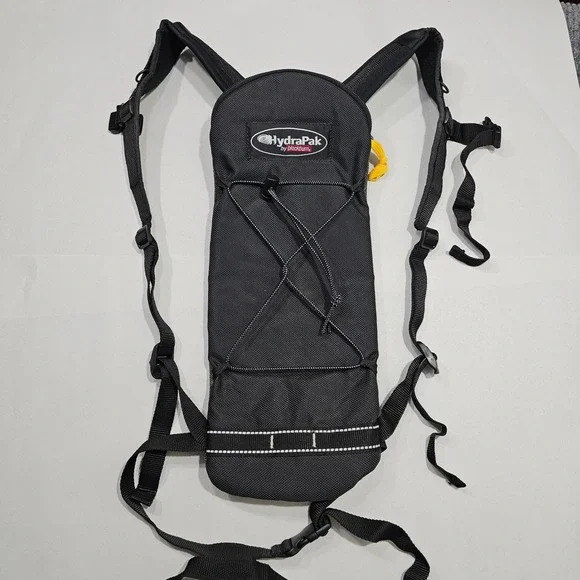HydraPak Hydration Pack OS Black Blackburn Cycling Hiking Backpack Bungee
