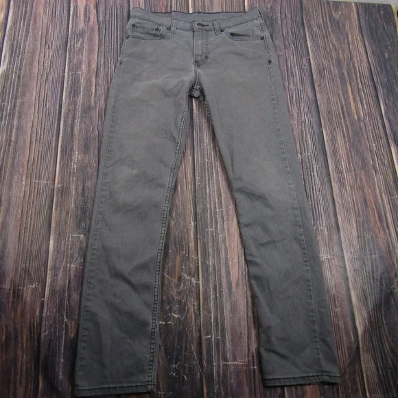 Levi's 511 Slim Fit Jeans Mens 30x32 Grey Stretch Denim Pants PC9-04511-2272